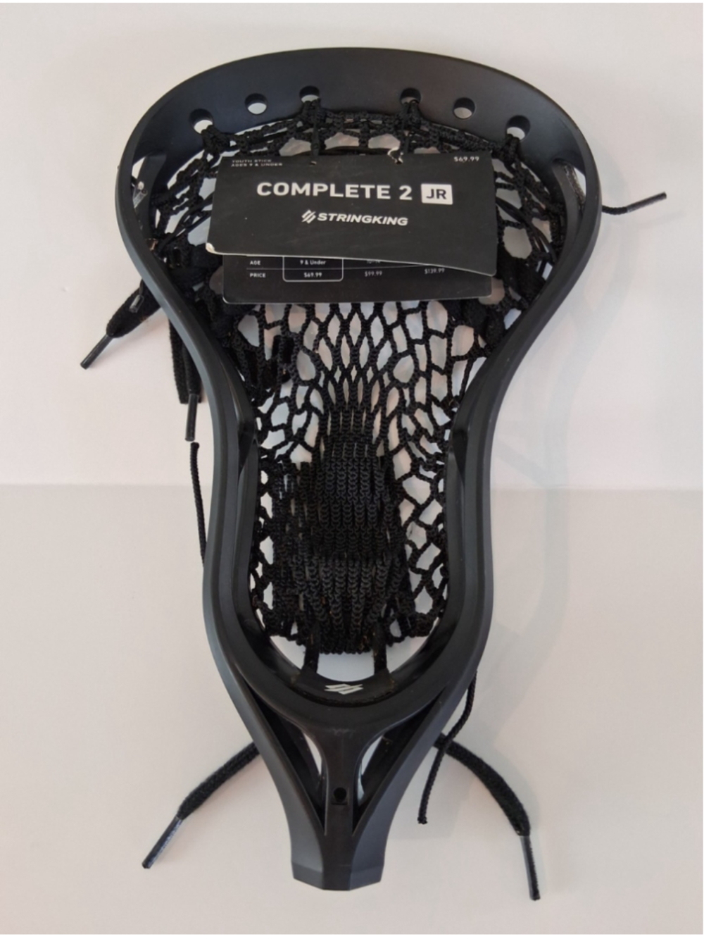 StringKing Complete 2 Jr. Youth Lacrosse Black/Black NEW NWT *Head Only*